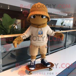 Mascot character of a Tan...