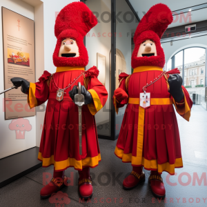 Mascottefiguur van een Rode...