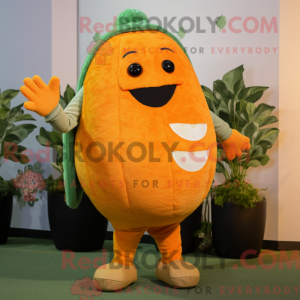 Maskotkarakter af en orange...