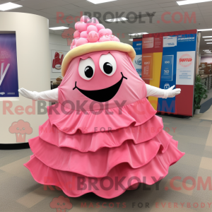 Mascot character of a Pink...