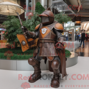 Mascot character of a Brown...