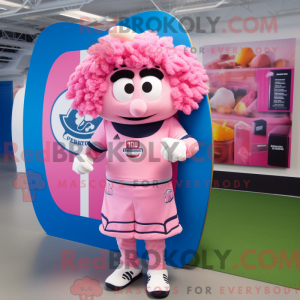 Mascot character of a Pink...