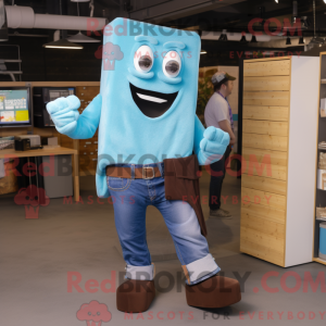 Maskot karakter av en Cyan...