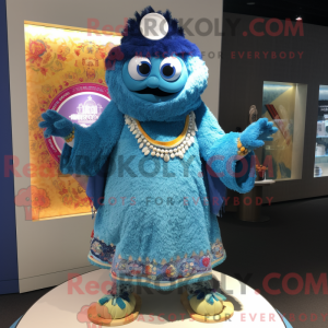 Mascot character of a Blue...