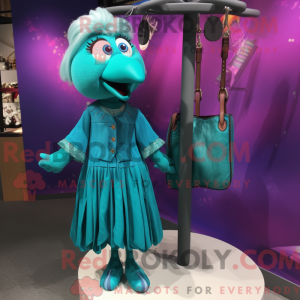 Mascot character of a Teal...
