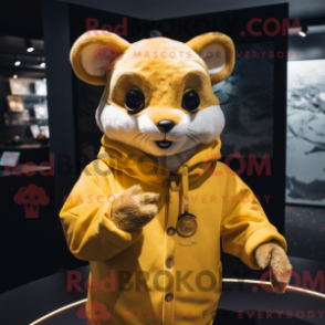 Fantasia de mascote de um Loir Dourado com moletom com capuz e abotoaduras - Arganaz mascotes - REBROKO_367147 - RedBrokoly.com
