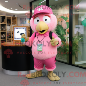 Mascot character of a Pink...