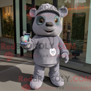 Mascot character of a Gray...