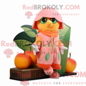 Maskot-karakter af en Peach...