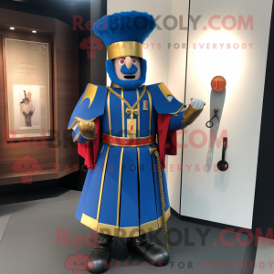 Mascot character of a Blue...