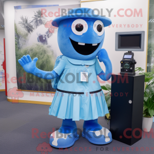 Mascot character of a Blue...