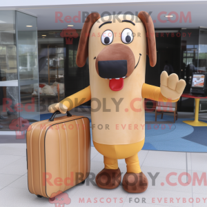 Postava maskota Tan Hot Dog...