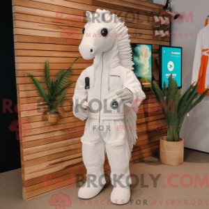 Mascot karakter van een wit...