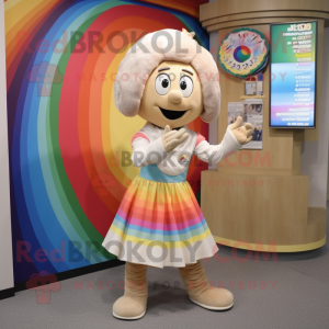 Postava maskota Tan Rainbow...