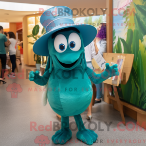 Maskotfigur av en Teal...