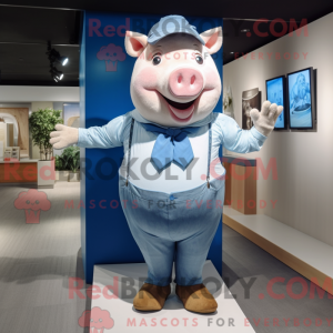 Mascot character of a Blue...