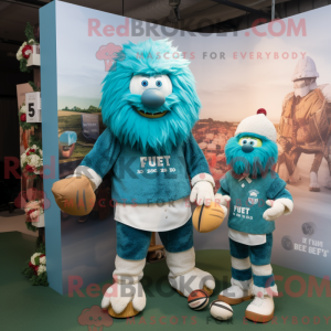 Mascot character of a Teal...
