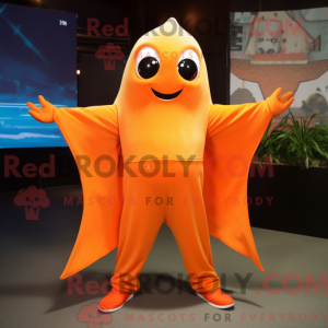 Maskotkarakter af en orange...