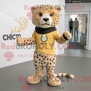 Mascot character of a Tan...
