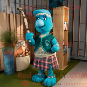 Mascot character of a Teal...