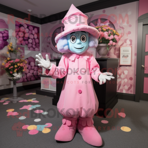 Pink Graveyard mascot costume character dressed with a Blouse and Gloves