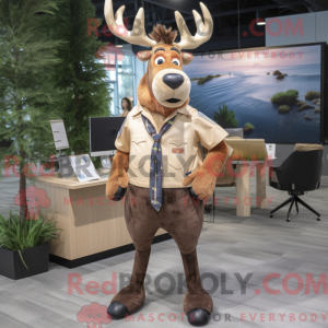 Mascot character of a Brown...