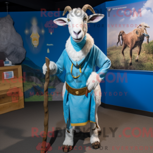 Maskottchen einer blauen...