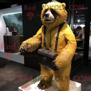 Personaje mascota de un oso...