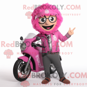 Maskottchen eines Pink...