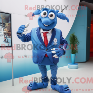 Mascot character of a Blue...
