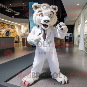 Mascot character of a White...