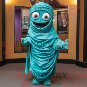 Mascot character of a Teal...