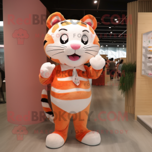 Peach Tiger maskot kostume...