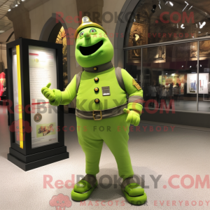 Postava maskota Lime Green...