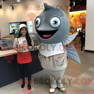 Mascot character of a Gray...