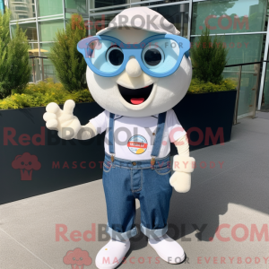 Mascot karakter van een wit...