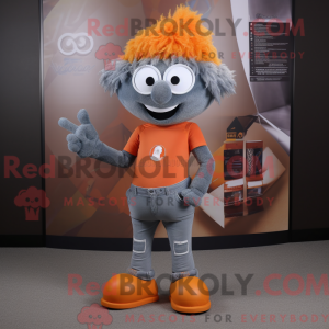 Postava maskota šedého...