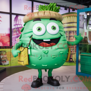 Mascot character of a Green...