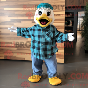 Mascot character of a Teal...