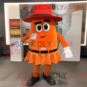 Postava maskota oranžové...