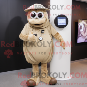 Mascot character of a Beige...