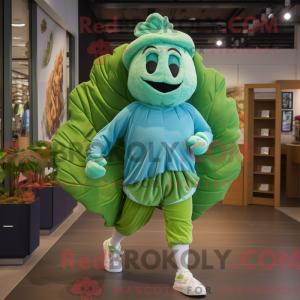 Mascot character of a Cyan...