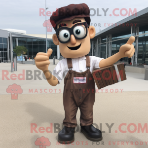 Mascot character of a Brown...