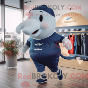 Mascot character of a Navy...