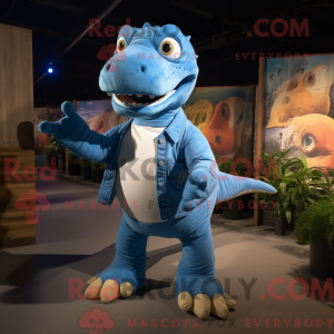 Mascot character of a Blue...