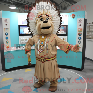 Mascot karakter van een Tan...