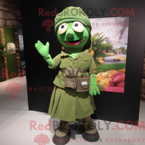 Mascot character of a Green...