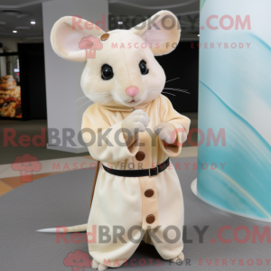 Mascot character of a Beige...