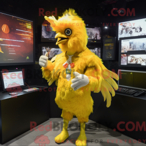 Personaje mascota de gallos...