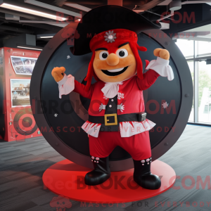 Mascottefiguur van een rode...